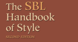 Title portion of the SBL Handbook of Style cover, 2nd edition